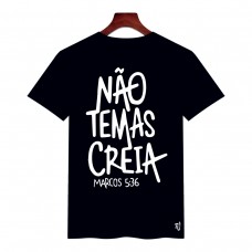 Camiseta Não temas creia - Tenho fé